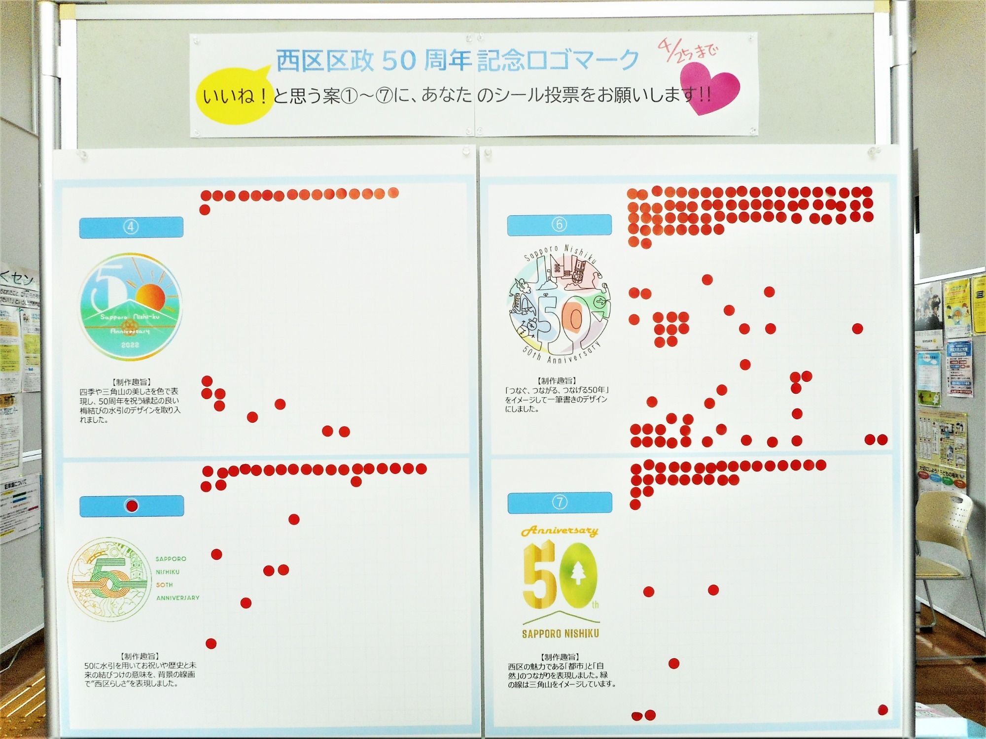 写真：西区区制50周年記念ロゴマーク総選挙