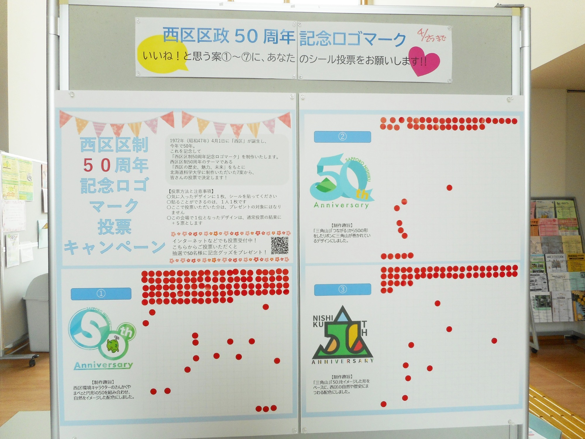 写真：西区区制50周年記念ロゴマーク総選挙