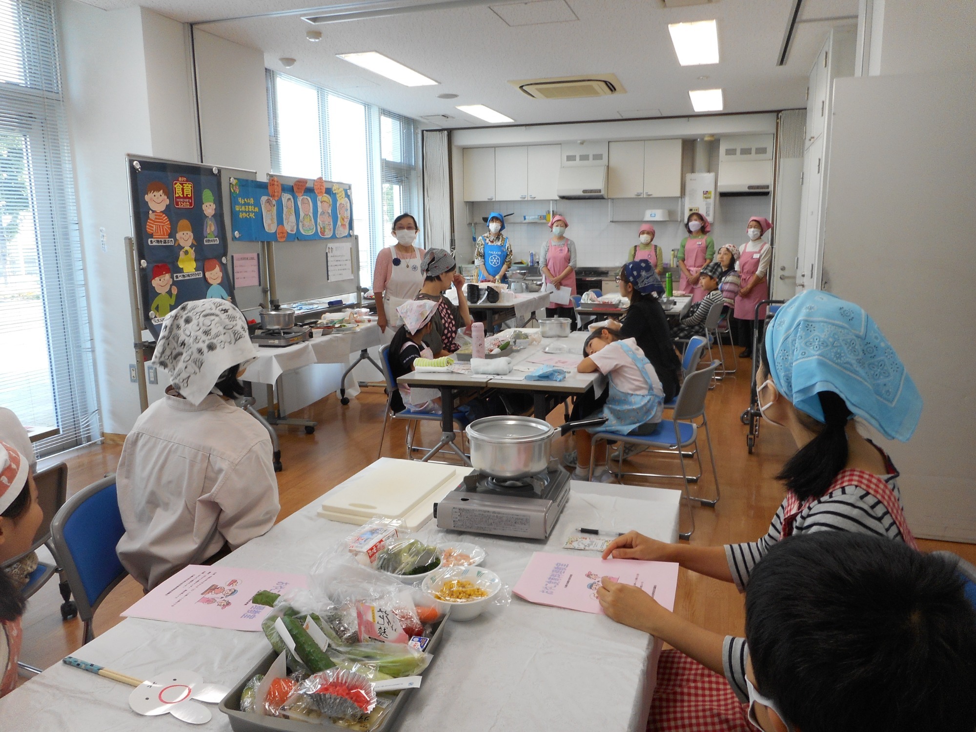 親子食育料理教室の様子写真