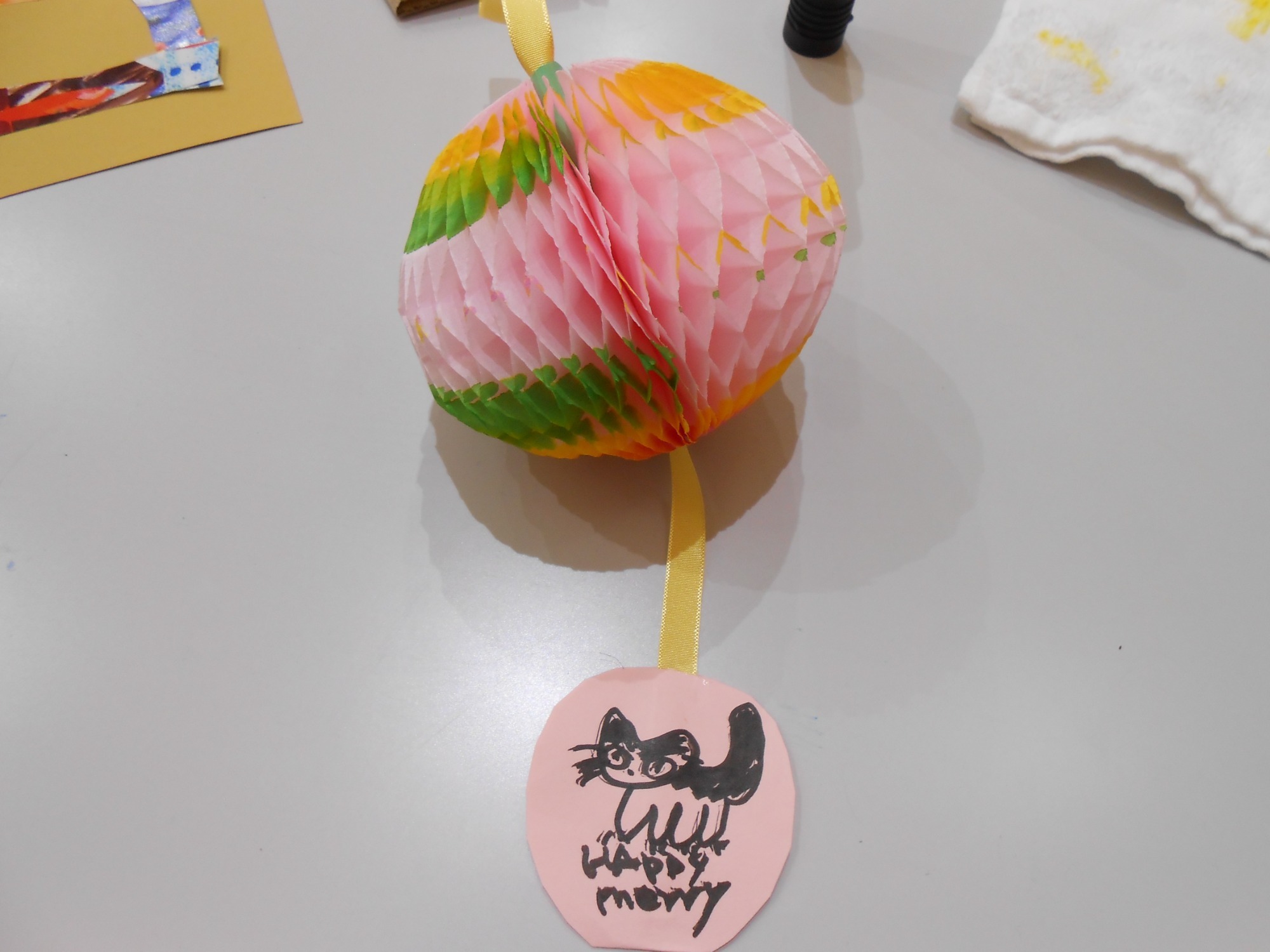 ハニカムペーパー作品